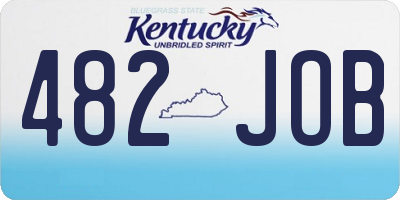 KY license plate 482JOB