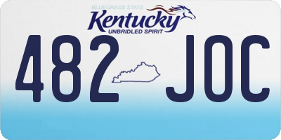 KY license plate 482JOC