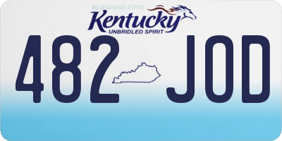 KY license plate 482JOD
