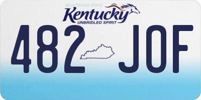 KY license plate 482JOF