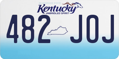 KY license plate 482JOJ