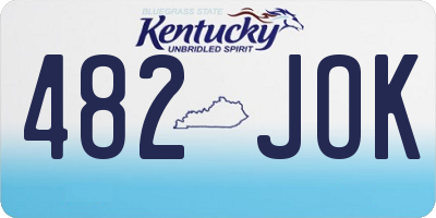 KY license plate 482JOK