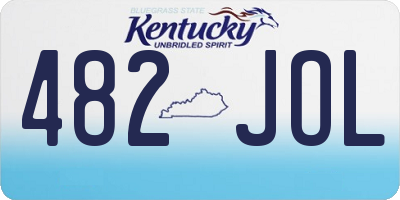 KY license plate 482JOL
