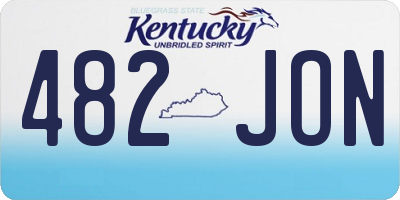 KY license plate 482JON