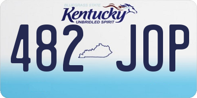 KY license plate 482JOP