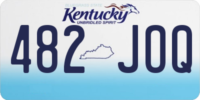 KY license plate 482JOQ