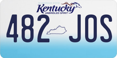 KY license plate 482JOS