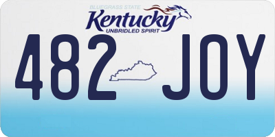 KY license plate 482JOY