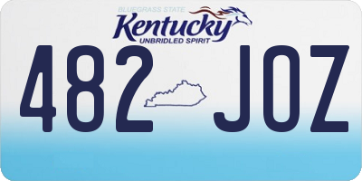KY license plate 482JOZ