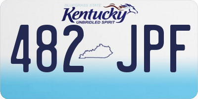 KY license plate 482JPF