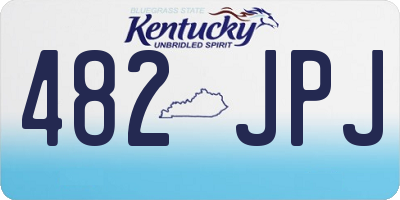 KY license plate 482JPJ