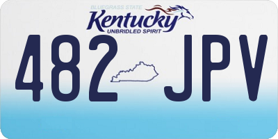 KY license plate 482JPV