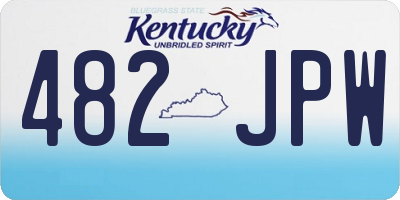 KY license plate 482JPW
