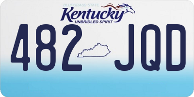KY license plate 482JQD