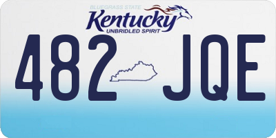 KY license plate 482JQE