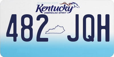 KY license plate 482JQH