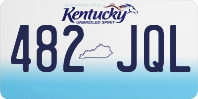 KY license plate 482JQL