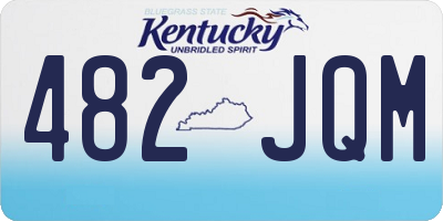 KY license plate 482JQM