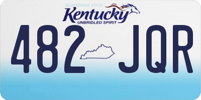 KY license plate 482JQR