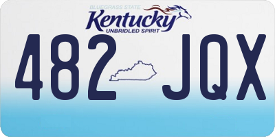 KY license plate 482JQX