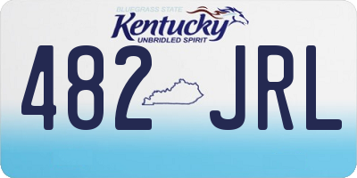 KY license plate 482JRL