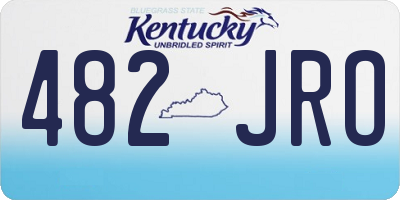 KY license plate 482JRO