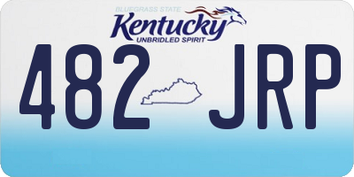KY license plate 482JRP