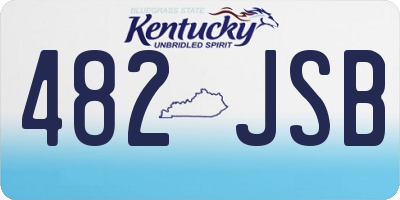 KY license plate 482JSB
