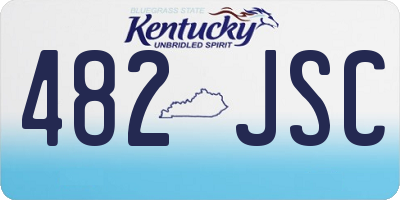 KY license plate 482JSC