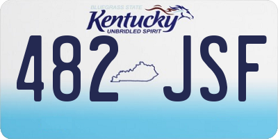 KY license plate 482JSF