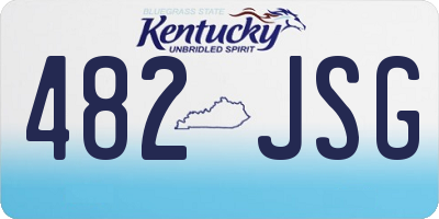 KY license plate 482JSG