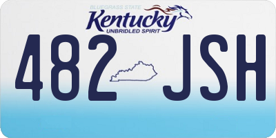 KY license plate 482JSH