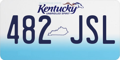 KY license plate 482JSL