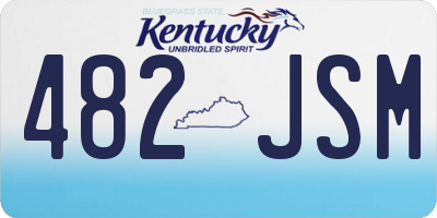 KY license plate 482JSM