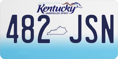 KY license plate 482JSN