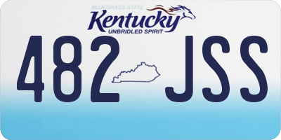 KY license plate 482JSS