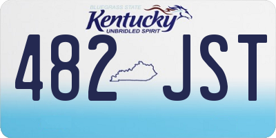 KY license plate 482JST