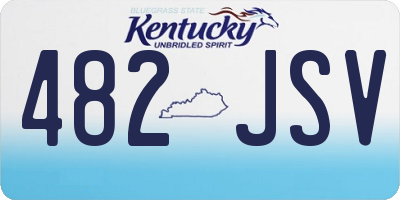 KY license plate 482JSV