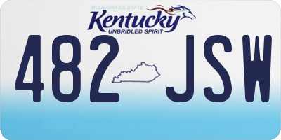 KY license plate 482JSW