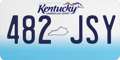 KY license plate 482JSY