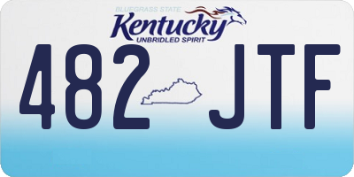 KY license plate 482JTF