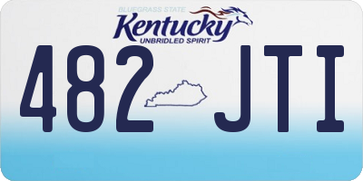 KY license plate 482JTI
