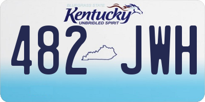 KY license plate 482JWH