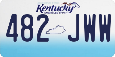 KY license plate 482JWW