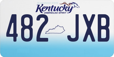 KY license plate 482JXB