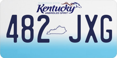 KY license plate 482JXG