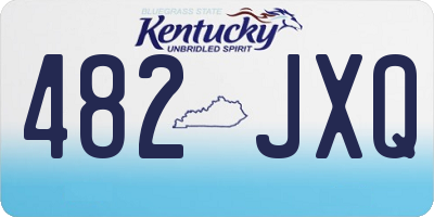 KY license plate 482JXQ