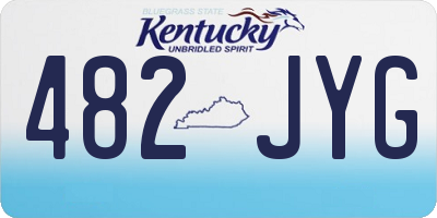 KY license plate 482JYG