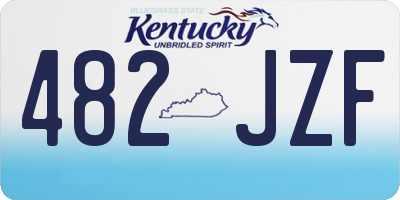 KY license plate 482JZF