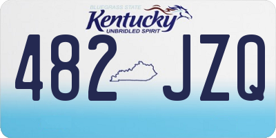 KY license plate 482JZQ